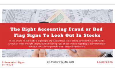 The Eight Accounting Fraud or Red Flag Signs To Look Out In Stocks